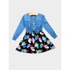 That's The Spirit Chambray Bodice Ghost Dress Mia Belle Girls - 3 of 4