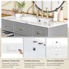 Kumasinova 36" Bathroom Vanity,Freestanding Vanity with Resin Sink,Soft Closing Door,3 Drawers,Silver Handles,150LB Vanity for Bathrooms - 4 of 4