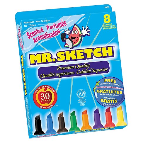 Mr Sketch Scented Watercolor Marker Chisel Tip 8 Colors 8set