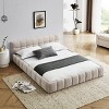 Queen Size Upholstered Bed with Headboard, Chenille Fabric Platform Bed for Modern Bedroom Spaces-Baofuwish - 3 of 4