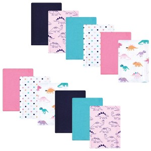 Luvable Friends Hudson Baby Flannel Burp Cloths 12pk - 1 of 2