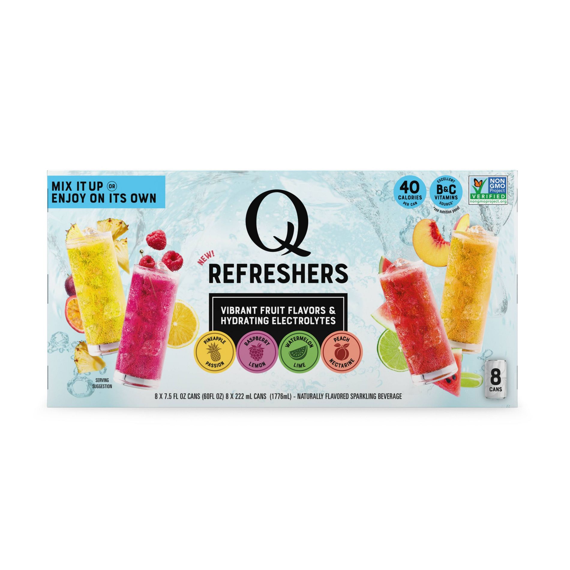 Q Mixers Refreshers 8pk/7.5oz