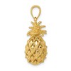 Black Bow Jewelry 14k Yellow Gold 3D Cutout Pineapple Pendant - 2 of 4