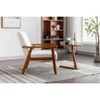 CAVINAS Velvet Fabric Accent Chair with Mid-Height Backrest,Mid-Century Upholstered Living Room Chairs,Reading Chairs for Living Room - 4 of 4