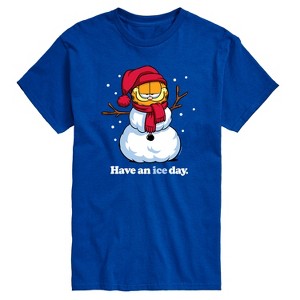 Men's - Garfield - Have An Ice Day Christmas Short Sleeve Graphic T-Shirt - 1 of 3