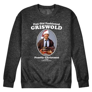 Men's - National Lampoon - Christmas Vacation Fun Old Fashioned Griswold Graphic Fleece Sweatshirt - 1 of 4