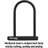 Lock Black Bike Lock with Key, Standard Size U-Lock for Bicycles and Other Outdoor Equipment, Anti-Theft Lock for Bikes - 4 of 4
