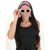 HalloweenCostumes.com One Size Fits Most Women 1960's Accessory Kit for Women, White/Pink/Purple - 4 of 4