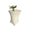 Slickblue Round Spandex Table Cover – Fits 32" or 36" Dia. x 42" High Tables, Wrinkle-Free Stretch Fit, 10 Colors - 2 of 3