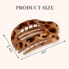 Aghana Digitals Large Tortoiseshell Flat Claw Clip - Strong Grip Round Hairpin for Thick Hair, - 3 of 4