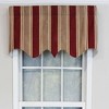 RLF Home Bodega Stripe Window Treatment Regal Premium Quality Valance 3" Rod Pocket 50" x 17" Mauve Red - 2 of 3