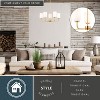 VAXCEL Shelby 5 Light Gold Brass Transitional Chandelier White Glass Shade - 2 of 4