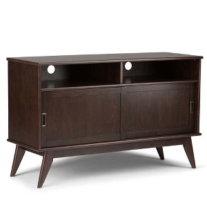 Tierney Solid Hardwood Mid Century Tall TV Media Stand Medium Auburn Brown For TVs up to 60 inches - Wyndenhall