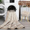 Modern Area Rug Washable Rug for Living Rooms,  Soft Non Shedding Faux Wool Floor Covering, Low Pile Thin Foldable Mat - 2 of 4