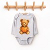 Watercolor Pumpkin Bear - Baby Long Sleeve Bodysuit - 2 of 2