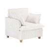 NicBex Modern 39 Inch Accent Chair and Ottoman Sets, Corduroy Fabric Sofa Chair with Cup Holder and 2 Pillows for Bedroom, Living Room - 3 of 4