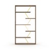 Yellow wooden frame open backboard 6-tier bookshelf Industrial style bookshelf - 3 of 4