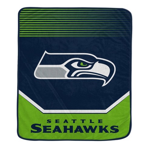 NFL Seattle Seahawks Half Tone Lines Tab Royal Plush Blanket - image 1 of 1