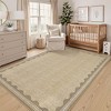 homfan Scalloped Washable Rug w/ Non-Slip Back - Modern Low-Pile Carpet for Living Room, Bedroom - 2 of 4