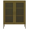 vidaXL Storage Cabinet Olive Green Steel 31.5x13.8x40.0 in - 3 of 4