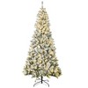NicBex 7.5ft Prelit Snow Flocked Artificial Christmas Tree with 1188 Branch Tips, 500 LED Lights and Metal Stand for Indoor - 2 of 4