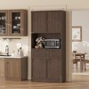 70" Tall Pantry Cabinet, Kitchen Storage Cabinet with Microwave Stand, Drawer, Wood Cupboard Furniture for Dining Room, Living Room - 2 of 4