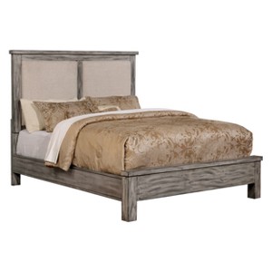Eastern Rouse Transitional Padded Headboard Eastern King Bed Antique Gray - ioHOMES