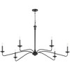 Quorum Lighting Euphora 6 - Light Chandelier in  Matte Black - 2 of 4
