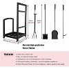 attop 5-Piece Fireplace Tool Set and Log Rack - 3 of 4
