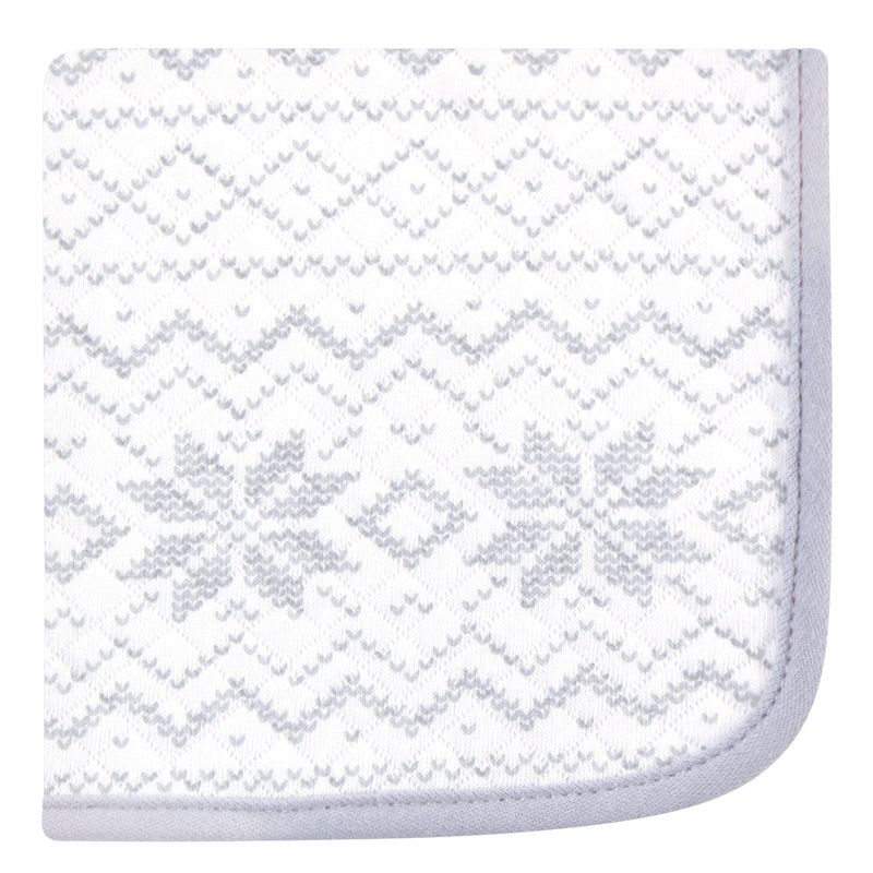 Hudson Baby Infant Girl Quilted Cotton Washcloths, Winter Forest, One Size, 4 of 9