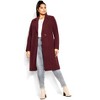 CITY CHIC | Women's Plus Size Effortless Chic Coat - oxblood - 18W - 3 of 4