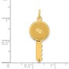 Black Bow Jewelry 14k Yellow Gold Hearts on Key Charm or Pendant, 11mm - 4 of 4