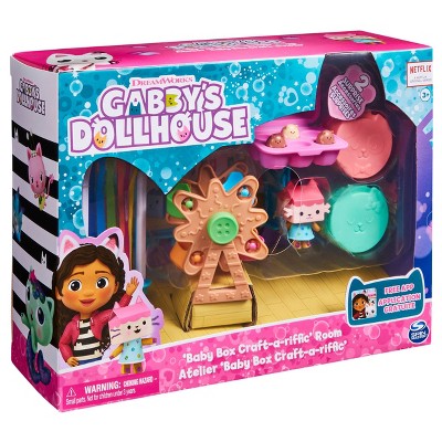 Gabby&#39;s Dollhouse Baby Box Cat Craft-A-Riffic Room with Exclusive Figure
