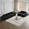 KWPZQEB 99" Cloud Curved Sectional Sofa with Chaise, Convertible L-Shape Couch with Deep Seats, Boneless Couches for Living Room, No Assembly Required - 3 of 4