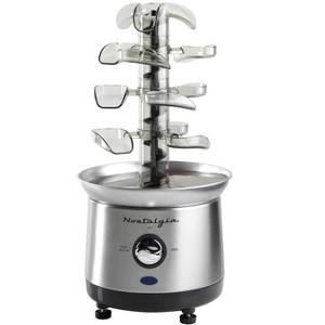 Nostalgia NCFF1000SS 2-Pound Stainless Steel Cascading Fondue Fountain - Chocolate, BBQ Sauce, Ranch, Nacho Cheese, Buffalo Sauce - 1 of 4