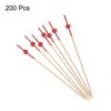 Unique Bargains Decorative Disposable Drinks Appetizer Bamboo Cocktail Toothpicks 200 Pcs - 3 of 4