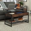 Sauder Briarbrook Lift Top Coffee Table Barrel Oak: Transitional Style, Metal Frame, MDF Top, C-Shape Base - 4 of 4