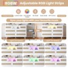 6-Drawer Rattan Dresser with LED Light & Charging Station, Modern Double Chest for Bedroom, Closet, Nursery, or Living Room - 3 of 4