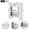 24'' Retro-Style Bathroom Vanity with Resin Sink, 2-Tier Modern Bathroom Storage Cabinet with Soft-Closing Doors - ModernLuxe - 3 of 4