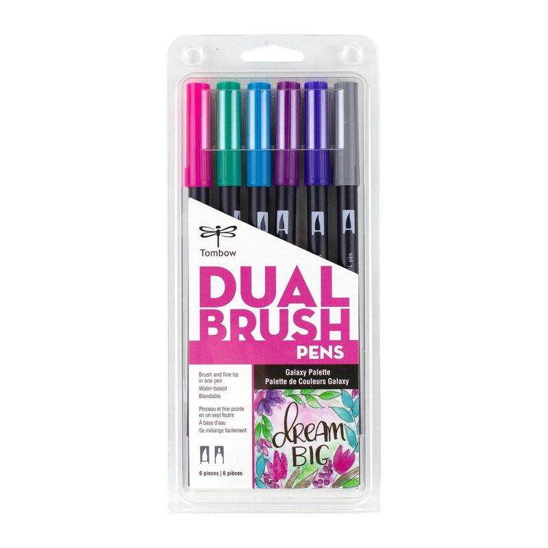 6ct Dual Brush Pen Art Markers Galaxy Palette - Tombow, 1 of 10