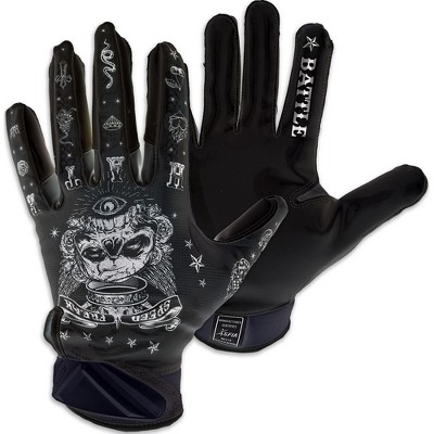 Black $ BAGS Football Gloves