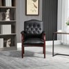 Vynxaria Leather Reception Guest Chairs for Meeting Waiting Room Conference Office Guest Chairs,Black - 2 of 4
