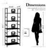 MAYEERTY 5 Tiers Bookshelf, Modern Open Bookshelf, Storage Rack Shelves in Living Room/Home/Office, Black - 3 of 4