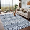 Distressed Area Rug for Living Room Machine Washable Stain-Resistant Non-Slip Large Carpet, Non-Shedding Low Pile Rug for Dining Room - 2 of 4