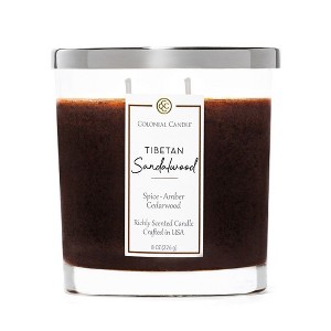 Signature Oval 2-Wick Tibetan Sandalwood Scented Jar Candle 8oz - Colonial Candle - 1 of 4