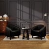 Accent Chair Living Room Chairs Boucle Barrel Chairs Round Armchairs - 4 of 4
