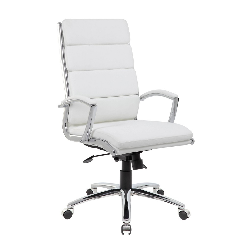 Photos - Computer Chair BOSS Contemporary Striped Executive Office Chair White -  Office Products 