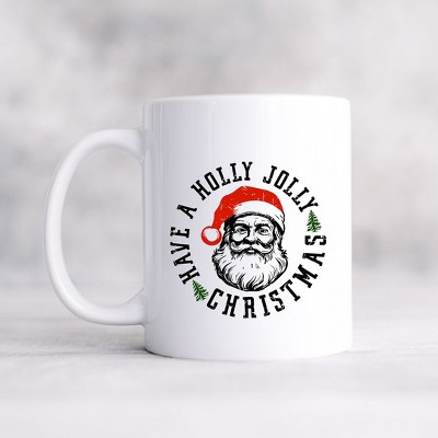 City Creek Prints Holly Jolly Santa Mug - White : Target