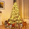 7.5ft Snow Flocked Hinged Artificial Christmas Tree with 1346 Branch Tips and Sturdy Metal Base - 3 of 4