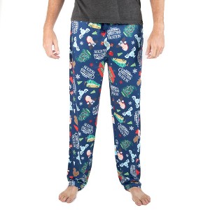 CHRISTMAS VACATION Logo All Over Print Mens Pajama Sleep Pants Loungewear - 1 of 3